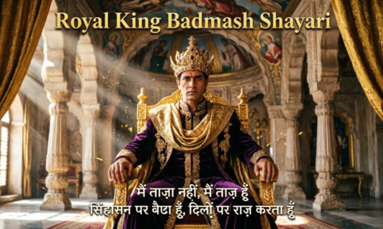 Best 50+ Royal King Badmash Shayari in Hindi for Boys